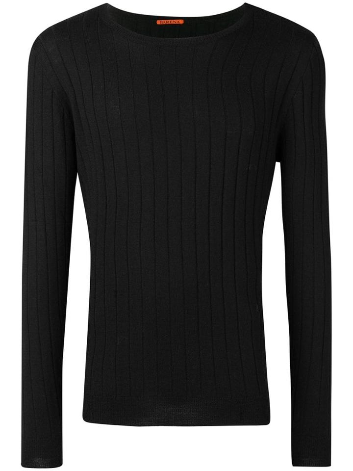 Barena Striped Knit Sweater - Black