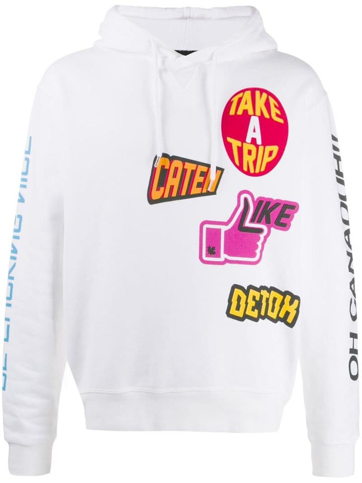 Dsquared2 Patch Details Hoodie - White