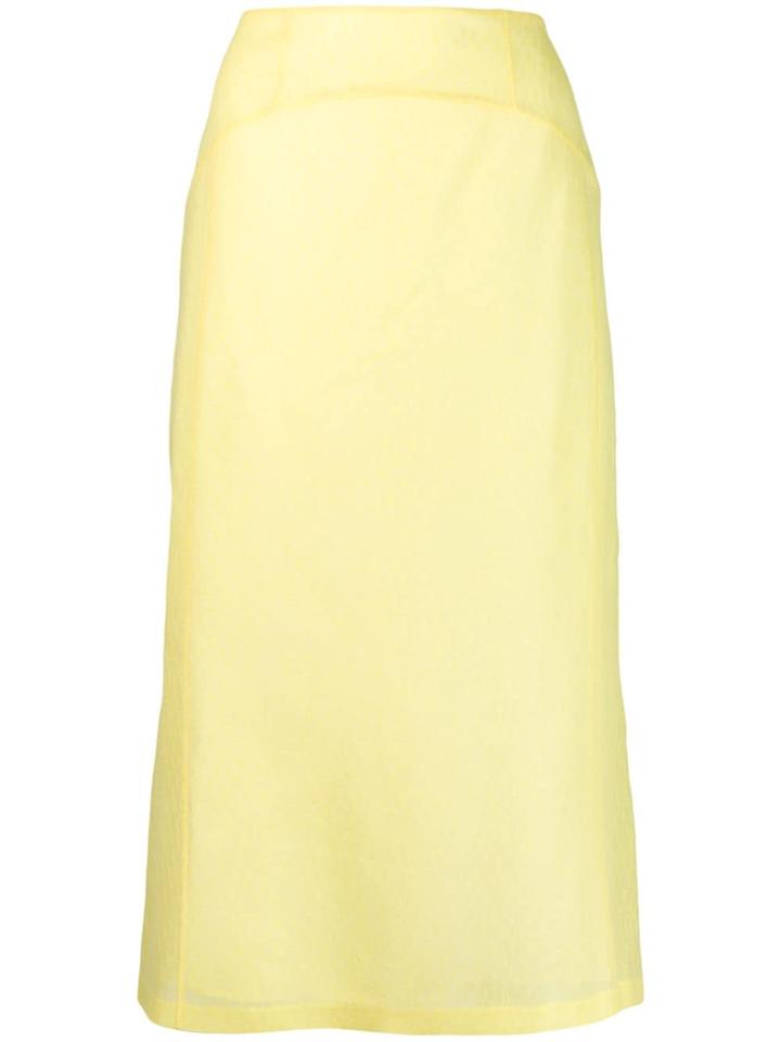 Olivier Theyskens Tone-on-tone Print Skirt - Yellow