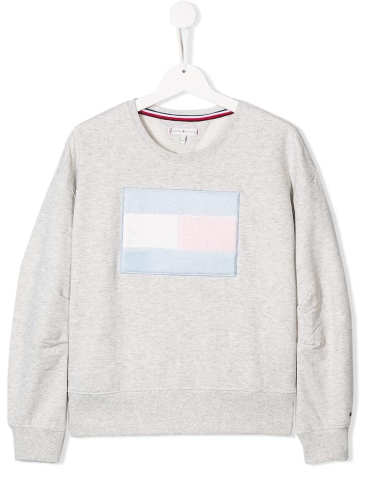 Tommy Hilfiger Junior Logo Patch Sweatshirt - Grey