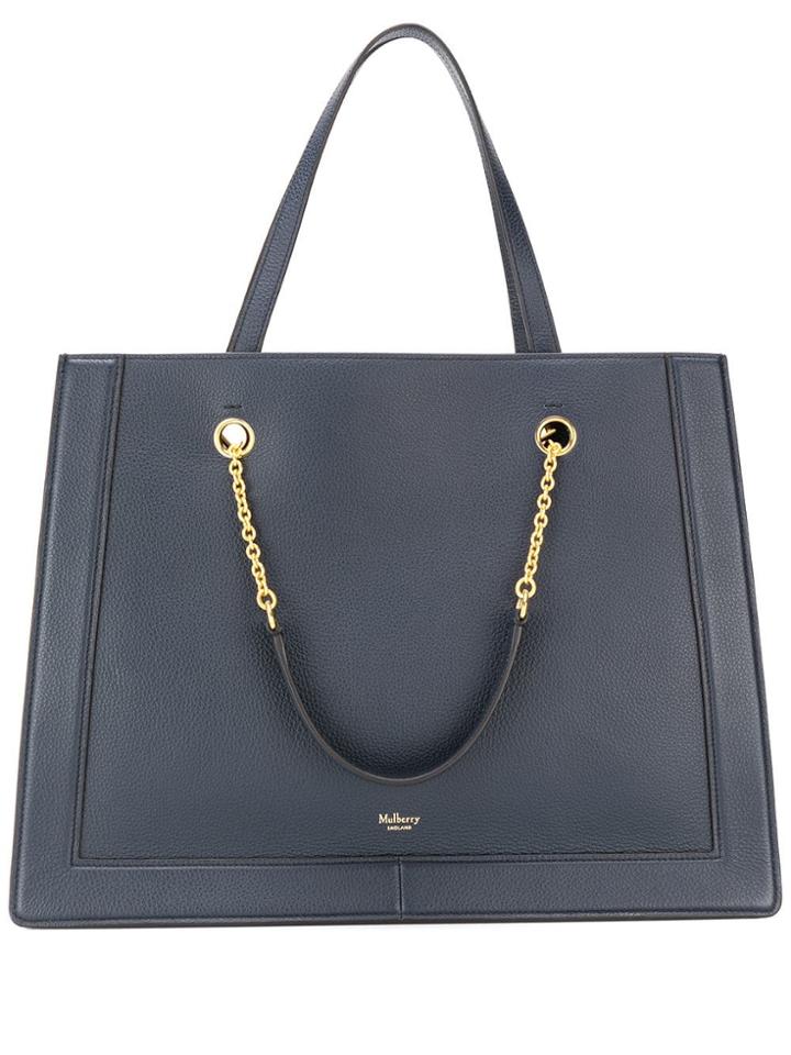 Mulberry Pebbled Texture Tote - U680 Bright Navy