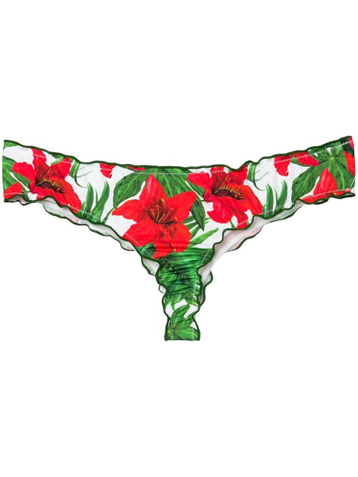 Mc2 Saint Barth Tropical Flower Bikini Bottoms - Green