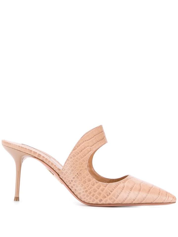 Aquazzura Vera 105 Sandals - Neutrals