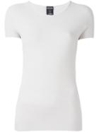 Giorgio Armani Fitted T-shirt, Women's, Size: 48, Grey, Polyester/viscose