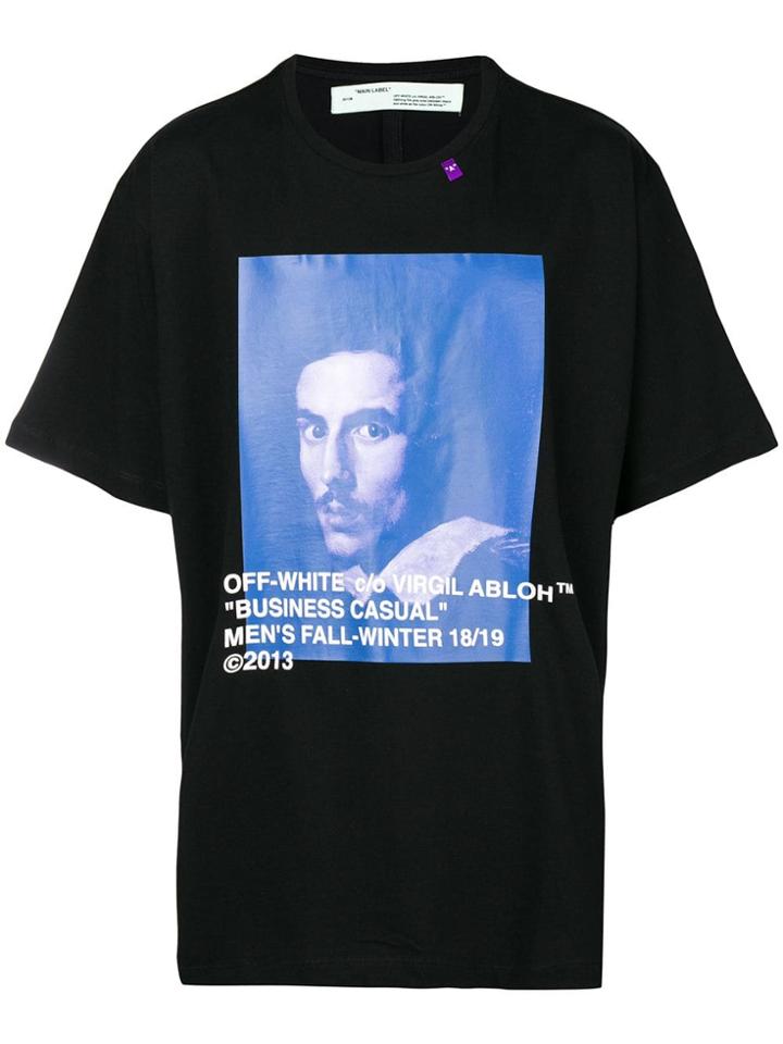 Off-white Round Neck T-shirt - Black