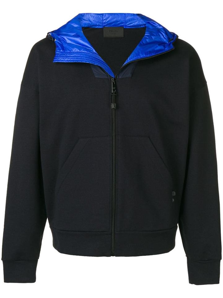 Prada Zipped Hoodie - Blue