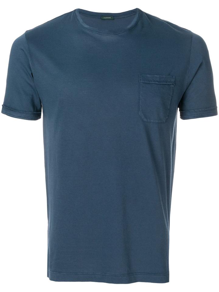 Zanone Patch Pocket T-shirt - Blue