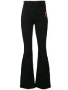Dolce & Gabbana Sacred Heart Patch Bootcut Jeans - Black