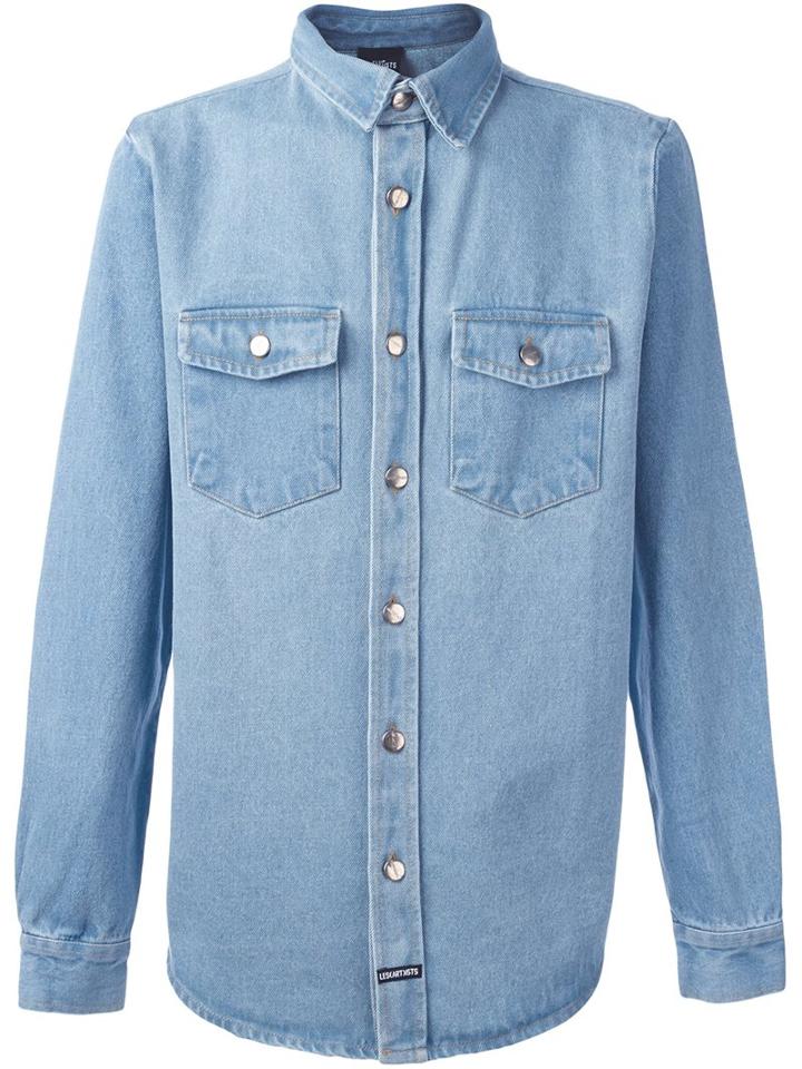 Les (art)ists 'big' Denim Shirt, Men's, Size: Small, Blue, Cotton
