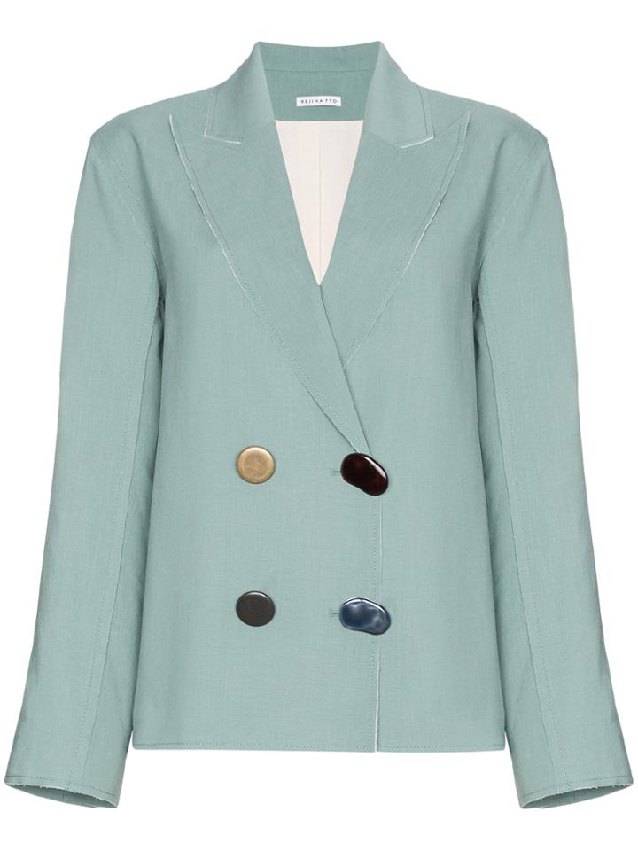 Rejina Pyo Alex Lightweight Linen Blazer - Green