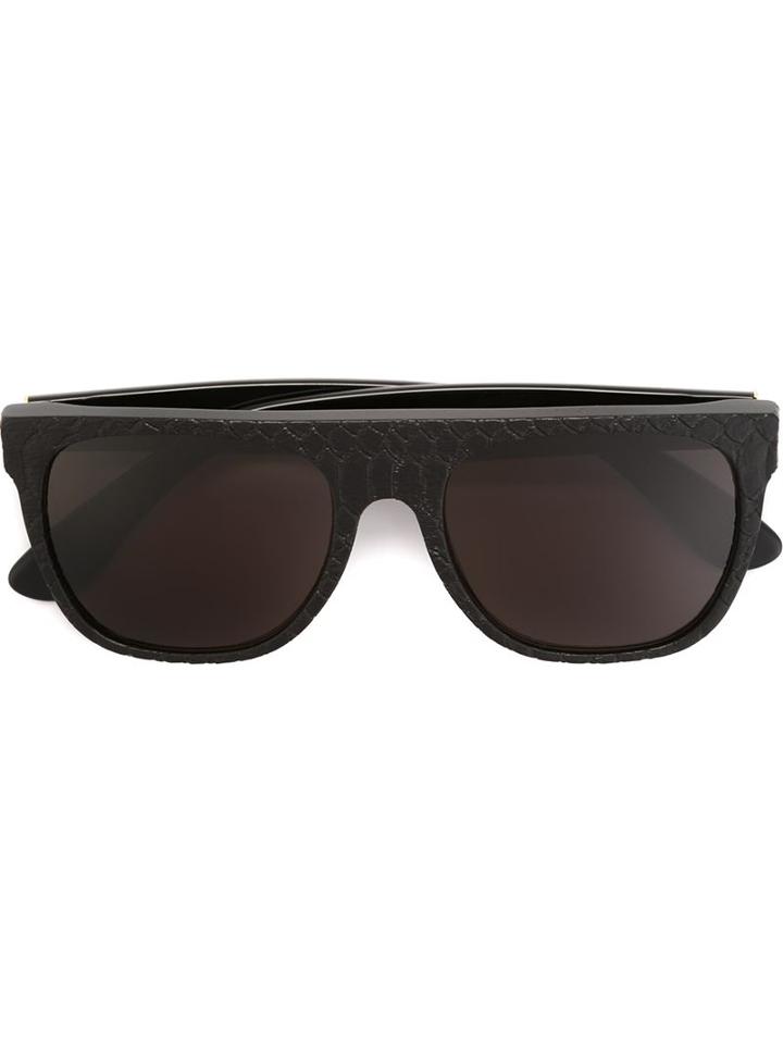 Retrosuperfuture 'flat Top Goffrato' Sunglasses, Adult Unisex, Black, Acetate