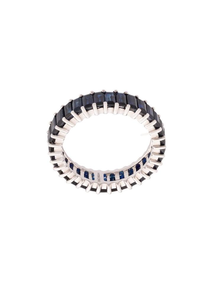 Dana Rebecca 14kt White Gold Kristyn Kylie Sapphire Band - Black
