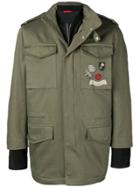 Alexander Mcqueen Embroidered Military Jacket - Green