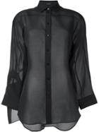 Joseph Bow Detail Shirt, Women's, Size: 38, Black, Silk