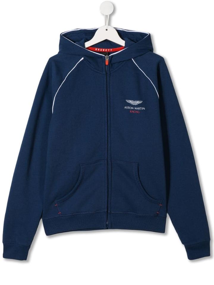 Hackett Kids Aston Martin Print Hoodie - Blue