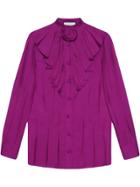 Gucci Silk Shirt With Ruffles - Pink & Purple