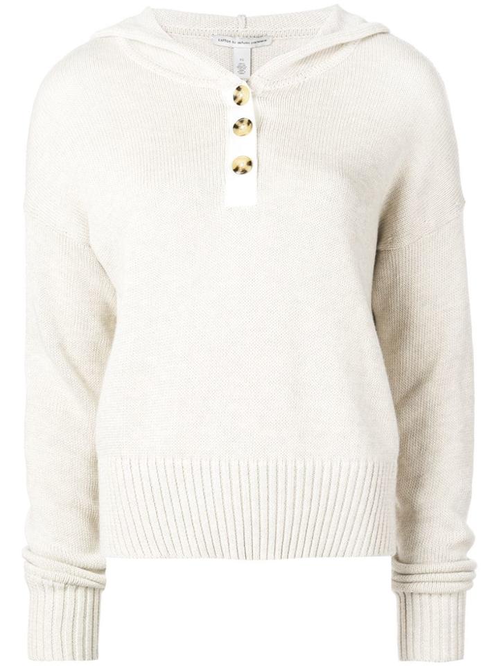 Autumn Cashmere Knitted Hoodie - Neutrals