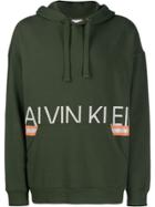 Calvin Klein Logo Print Hoodie - Green