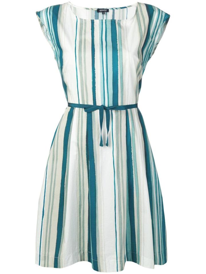 Woolrich Sleeveless Striped Mini Dress - Blue