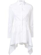 Palmer / Harding Asymmetric Hem Long Shirt, Women's, Size: 12, White, Cotton/spandex/elastane