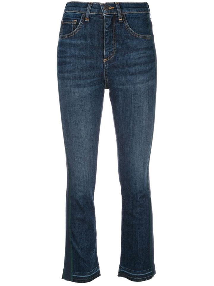 Veronica Beard High Rise Cropped Jeans - Blue