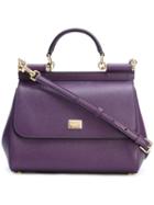 Dolce & Gabbana Medium Sicily Tote, Pink/purple, Leather