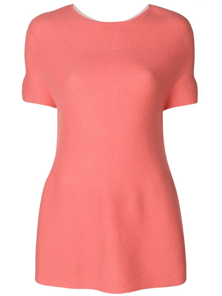 N.peal Cashmere Boxy Knit Poncho - Yellow & Orange