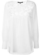 Luisa Cerano Lace Detail Blouse, Women's, Size: 42, White, Cotton