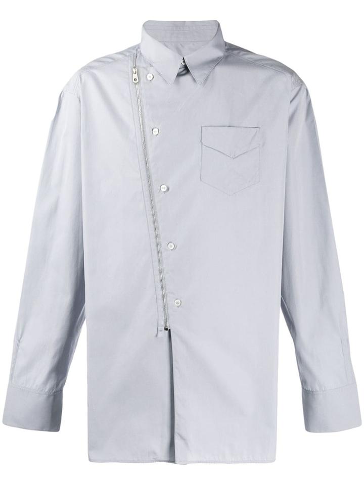 Salvatore Ferragamo Zip-fastened Sports Shirt - Blue