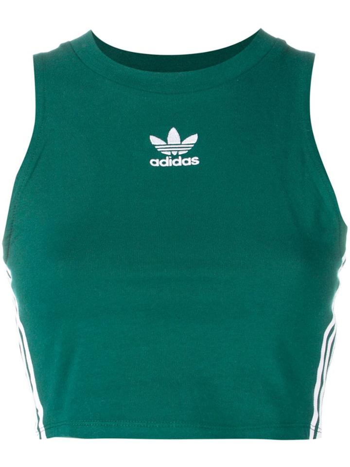 Adidas Logo Cropped Top - Green