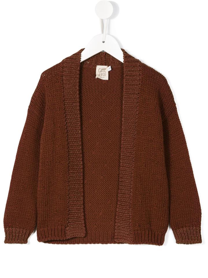 Caffe' D'orzo Alda Cardigan, Girl's, Size: 10 Yrs, Brown