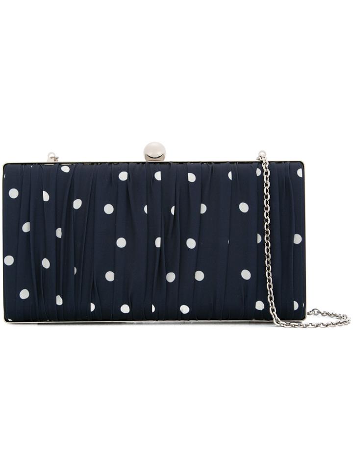 We11done Dot Print Chain Clutch Bag - Blue