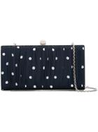 We11done Dot Print Chain Clutch Bag - Blue
