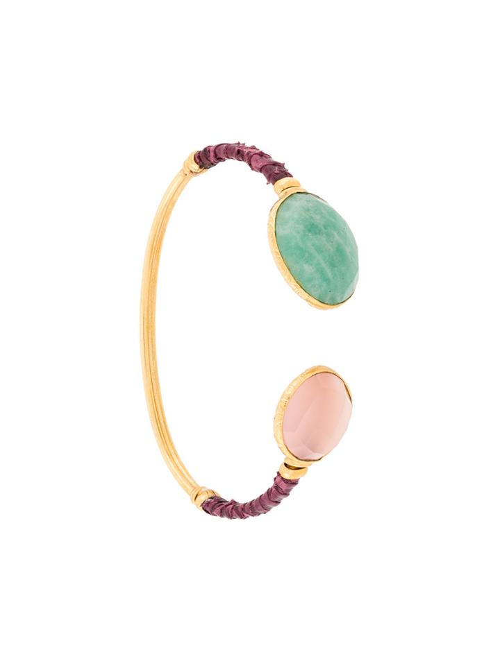 Gas Bijoux Duality Serti Bangle - Metallic