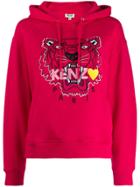 Kenzo Embroidered Tiger Hoodie - Pink