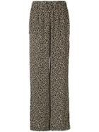 Michael Michael Kors Giraffe Print Wide Leg Trousers - Black