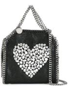 Stella Mccartney Crystal Heart Mini Falabella Tote - Black