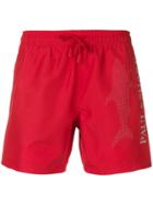 Paul & Shark Logo Swimming Shorts - Red