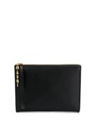 Marni Logo Charm Clutch - Black