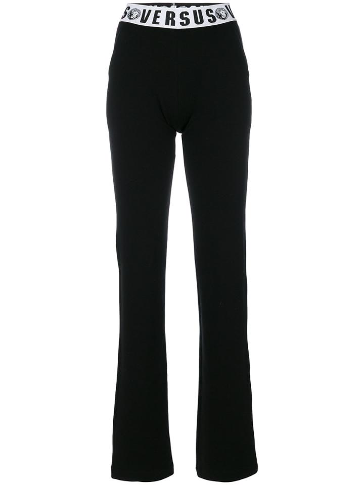 Versus Logo Elastic Waistband Trousers - Black