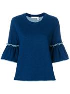 See By Chloé Flared Cuff T-shirt - Blue