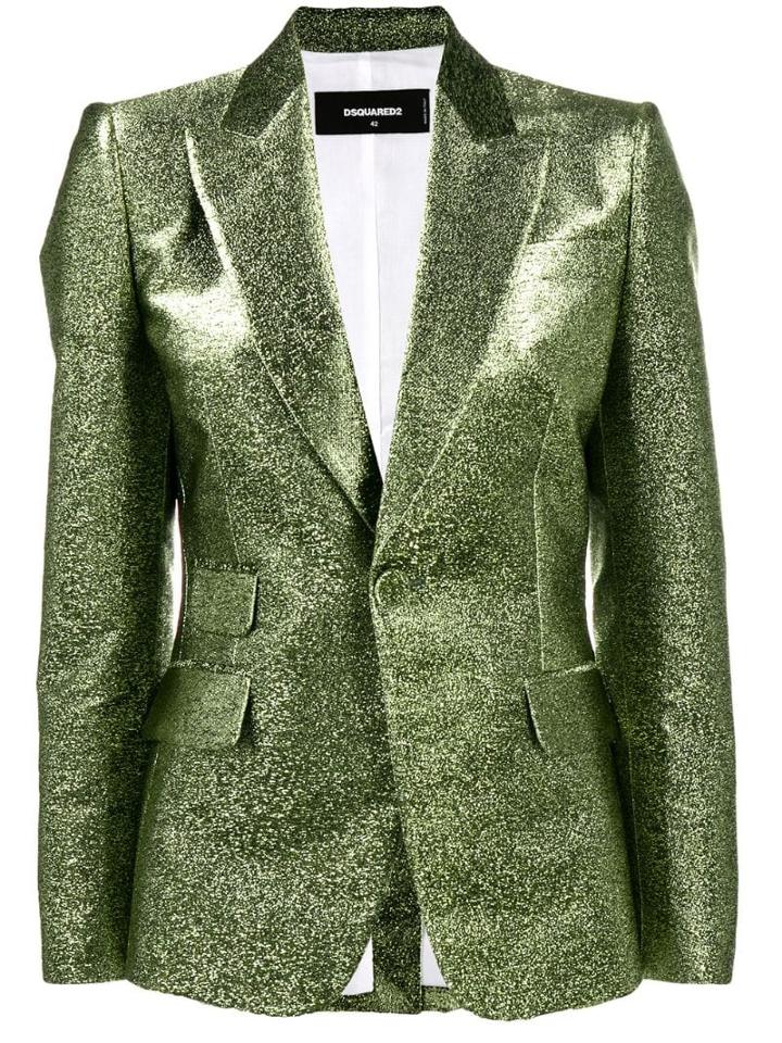 Dsquared2 Fitted Metallic Blazer - Green