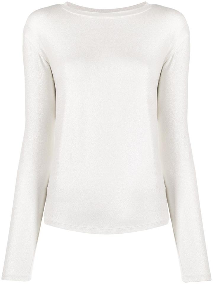 Majestic Filatures Long-sleeve Fitted Top - Silver
