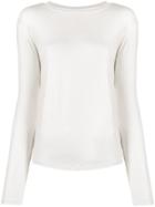 Majestic Filatures Long-sleeve Fitted Top - Silver