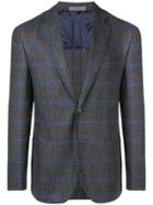 Corneliani Checked Blazer - Blue