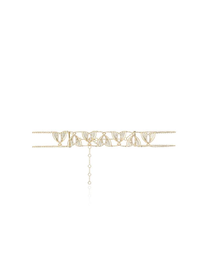 Yvonne Léon Gold Papillon Choker With Diamonds - Metallic