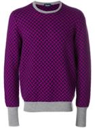Drumohr Embroidered Cashmere Sweater - Pink & Purple