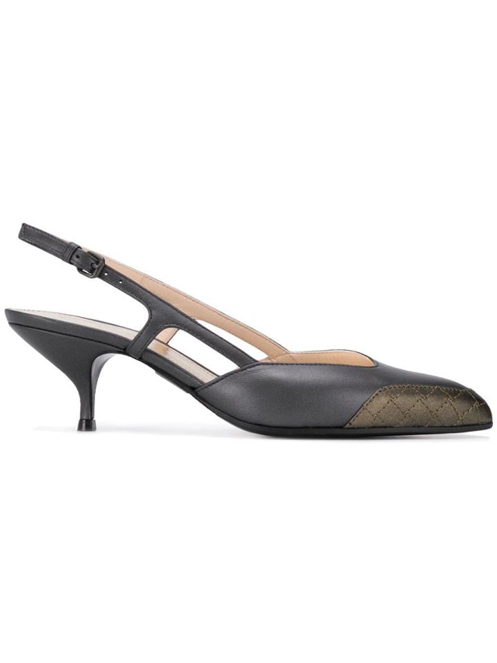 Bottega Veneta Asymmetric Pointed Pumps - Grey