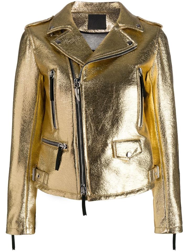 Giuseppe Zanotti Berlyn Biker Jacket - Gold
