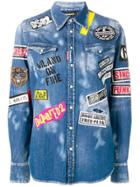Dsquared2 Multi Patch Denim Shirt - Blue